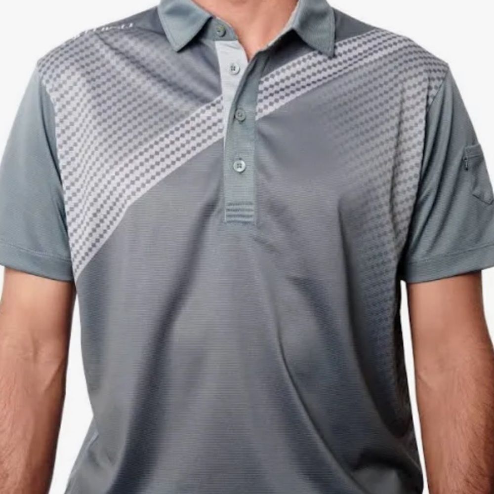 Pin High Men's Performance‎ Dry Fit Golf Shirt Grey L NWT